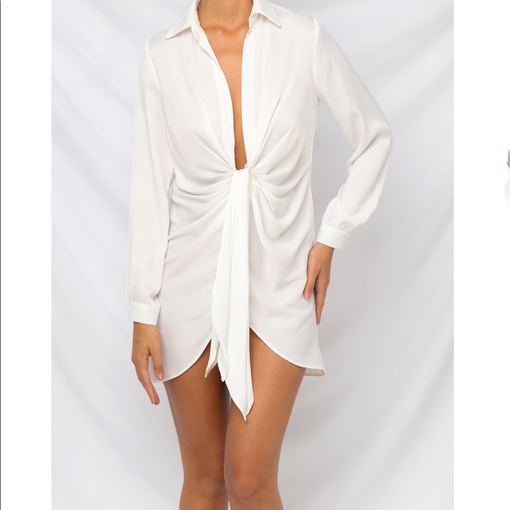 Heiress Beverly Hills Plunging Shirt Dress